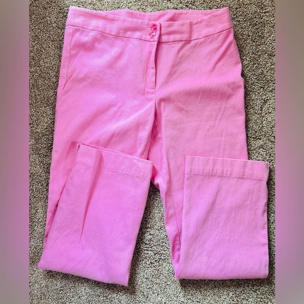 Sigrid Olsen Pants Womens 4 Pink Begonia Crop Everyday Fit La Bellina Prep
